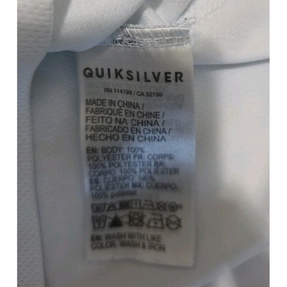 QuickSilver Waterman Collection Mens Shirt‎ Dri Fit Casual Preppy Workwear White - Picture 4 of 7